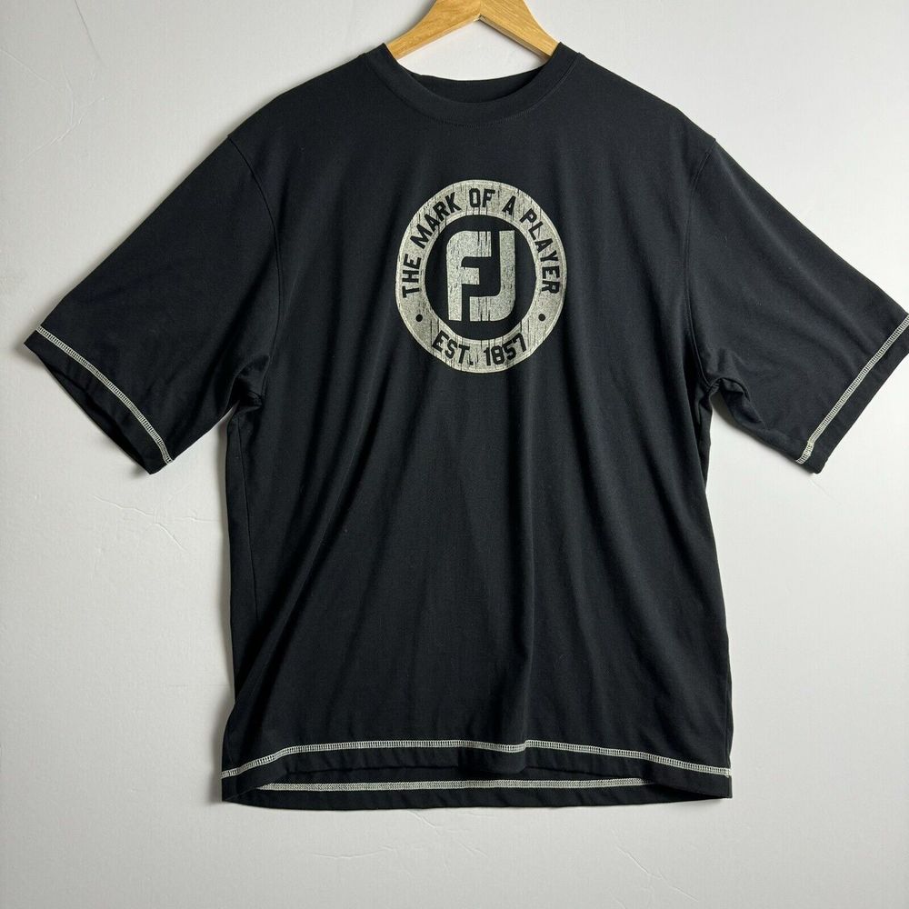 FootJoy L T Shirt Black Graphic Size Large